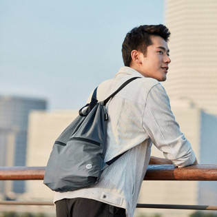 90 GOFUN Lightweight Urban Drawstring Backpack Gray
